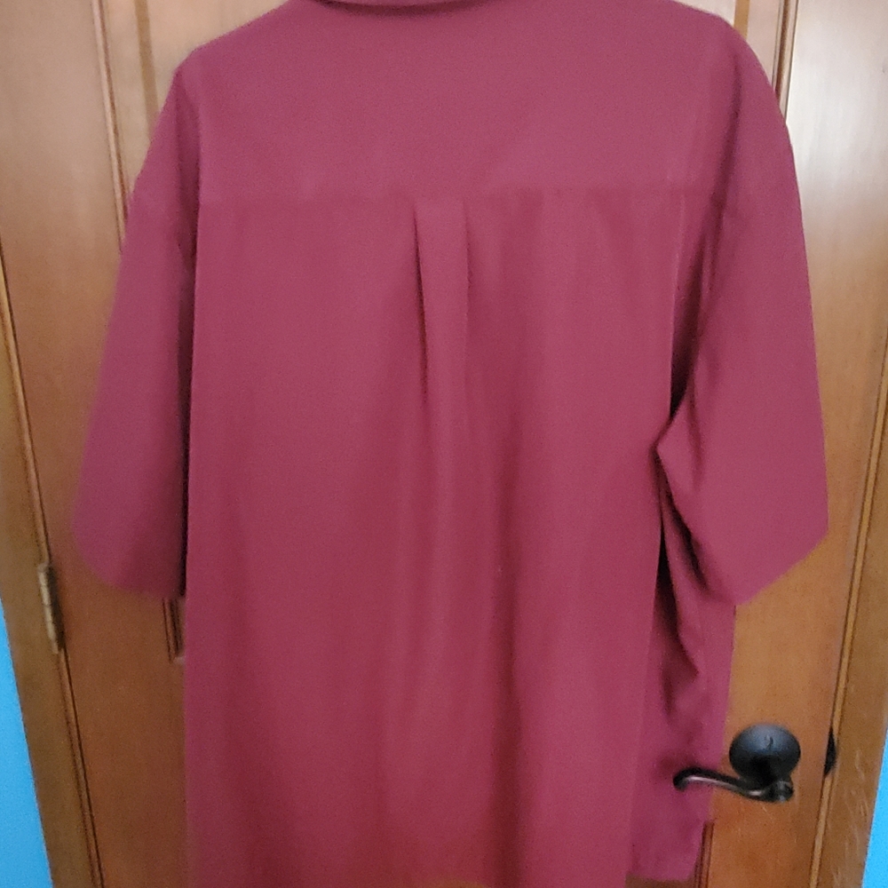 Red/Burgundy button down Mens shirt